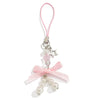 Metal Sweet Bow Strawberry Lollipop Star Keychain Mobile Phone Chain With Plants Flowers Pattern And Electroplating Processing
