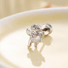 Metal Sweet Heart Shape Zircon Earrings For Women