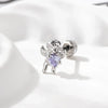 Metal Sweet Heart Shape Zircon Earrings For Women