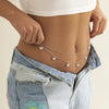 Metal Tassel Butterfly Pendant Double Waist Chain For Women Sweet Cool Spice Girl Style