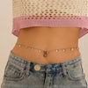 Metal Tassel Butterfly Pendant Double Waist Chain For Women Sweet Cool Style