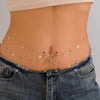 Metal Tassel Butterfly Pendant Double Waist Chain For Women Sweet Cool Style
