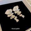 Metal Tassel Earrings Geometric High Sense Electroplating