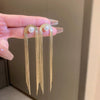 Metal Tassel Earrings With Flower Pattern Electroplated In Silver Needle Style Fashion Light Luxury Cold Retro Allmatch Highend For Women