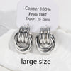 Metal Temperament Women's Tassel Earrings Jewelry Copper Geometric Ushape Electroplated