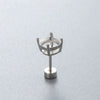 Metal Titanium Steel Screw Rod Huanzi Earring Fourclaw Drill Holder Fashion Geometric Polished Ear Accessories