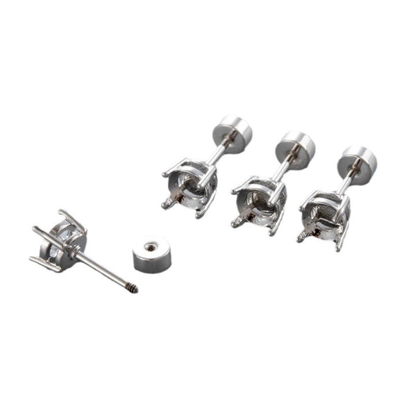 Metal Titanium Steel Screw Rod Huanzi Earring Fourclaw Drill Holder Fashion Geometric Polished Ear Accessories