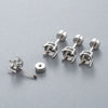 Metal Titanium Steel Screw Rod Huanzi Earring Fourclaw Drill Holder Fashion Geometric Polished Ear Accessories