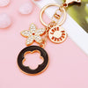 Metal Tulip Car Keychain And Bag Pendant For Female Cute Small Gift
