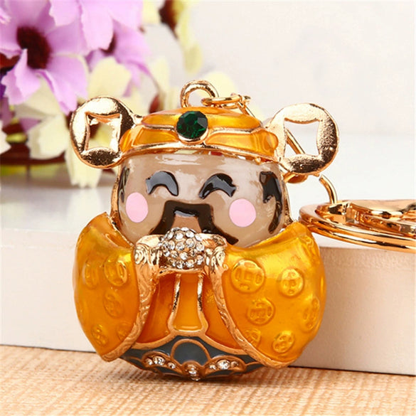 Metal Tulip Car Keychain And Bag Pendant For Female Cute Small Gift