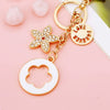 Metal Tulip Car Keychain And Bag Pendant For Female Cute Small Gift
