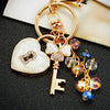 Metal Tulip Car Keychain And Bag Pendant For Female Cute Small Gift