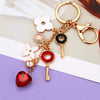 Metal Tulip Car Keychain And Bag Pendant For Female Cute Small Gift