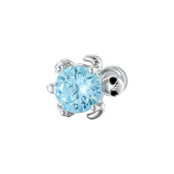 Metal Turtle Inlaid Zircon Cartilage Piercing For Women Fashion Design