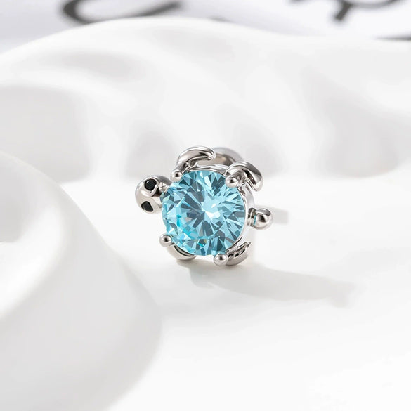 Metal Turtle Inlaid Zircon Cartilage Piercing For Women Fashion Design