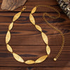 Metal Twisted Leaf Waist Chain For Women Fashionable Asymmetrical Water Ripple Geometric Body Chain Retro Style