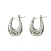 Metal Ushaped Women's Electroplated Earrings With Geometric Design