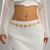 Metal Waist Chain For Women With Smiley And Sunflower Design Leisure Style