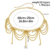 Metal Waist Chain With Love Pearl Star Tassel And Butterfly Design For Female