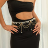 Metal Waist Chain With Love Pearl Star Tassel And Butterfly Design For Female