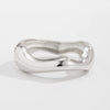 Metal Water Drop Hug Spring Geometric Irregular Smooth Open Electroplated Bracelet