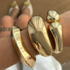 Metal Water Drop Hug Stacking Bracelet For Women Futuristic Geometric Electroplated Jewelry