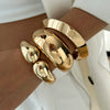 Metal Water Drop Hug Stacking Bracelet For Women Futuristic Geometric Electroplated Jewelry