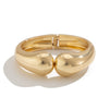 Metal Water Drop Hug Stacking Bracelet For Women Futuristic Geometric Electroplated Jewelry