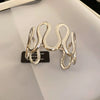 Metal Wave Bracelet With Geometric Design Electroplated For Wholesale High Sense Light Luxury Jewelry
