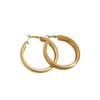 Metal Wide Ear Ring Geometric Style Real Gold Electroplated Wiredrawing For Women