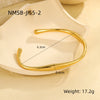 Metal Wide Version Exaggerated Punk Bracelet Stainless Steel Geometric Design Electroplated