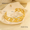 Metal Wide Version Exaggerated Punk Bracelet Stainless Steel Geometric Design Electroplated