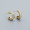 Metal Wind Earrings 925 Silver Geometric Electroplated Ear Jewelry For Women