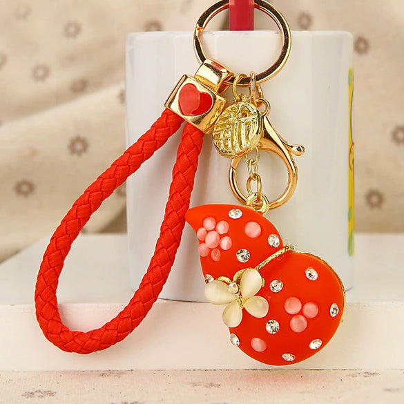 Metal Women Creative Lucky Love Bag Car Keychain Pendant