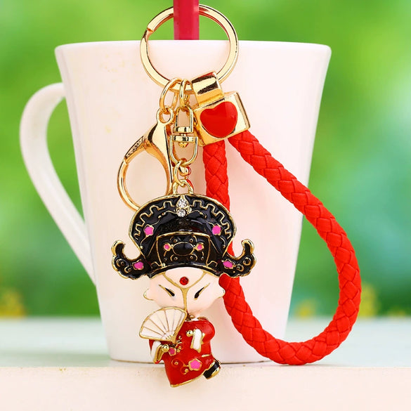 Metal Women Creative Lucky Love Bag Car Keychain Pendant