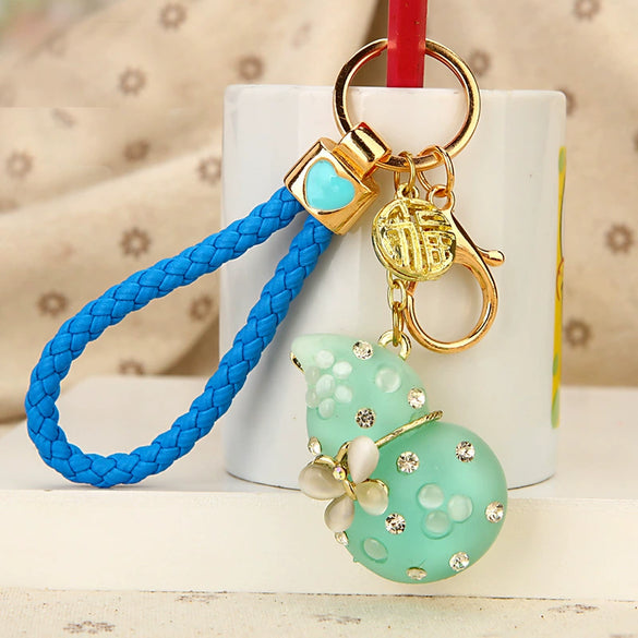 Metal Women Creative Lucky Love Bag Car Keychain Pendant