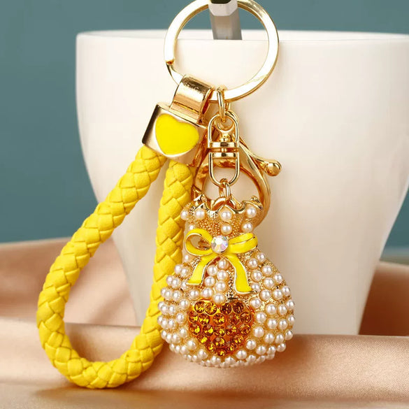 Metal Women Creative Lucky Love Bag Car Keychain Pendant