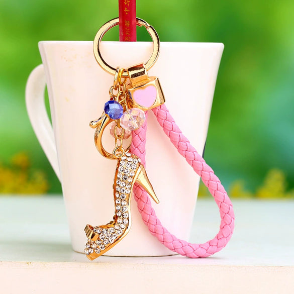 Metal Women Creative Lucky Love Bag Car Keychain Pendant