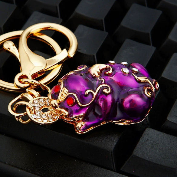 Metal Women's Creative Lucky Bag Car Key Chain Pendant For Business Gifts