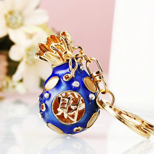 Metal Women's Creative Lucky Bag Car Key Chain Pendant For Business Gifts
