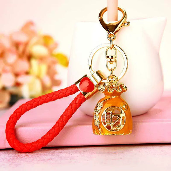 Metal Women's Creative Lucky Bag Car Key Chain Pendant For Business Gifts