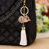 Metal Women's Cute Creative Bell Lucky Cat Car Keychain Bag Pendant