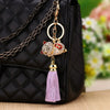 Metal Women's Cute Creative Bell Lucky Cat Car Keychain Bag Pendant