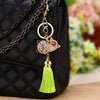 Metal Women's Cute Creative Bell Lucky Cat Car Keychain Bag Pendant