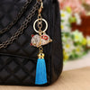 Metal Women's Cute Creative Bell Lucky Cat Car Keychain Bag Pendant