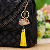 Metal Women's Cute Creative Bell Lucky Cat Car Keychain Bag Pendant