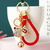 Metal Women's Cute Creative Bell Lucky Cat Car Keychain Bag Pendant