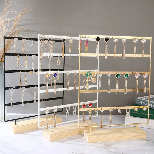 Metal Wrought Iron Jewelry Rack For Earrings Display Advanced Sense Style