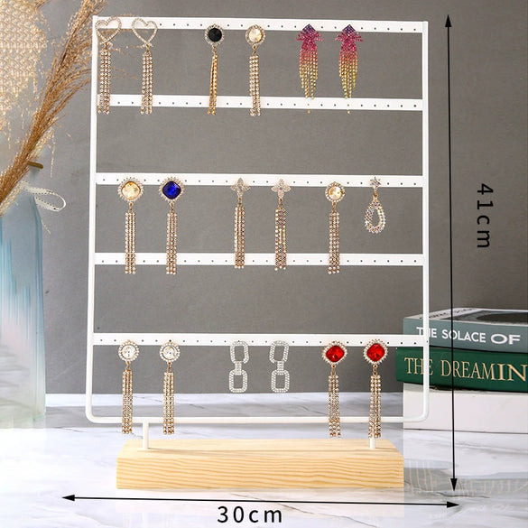 Metal Wrought Iron Jewelry Rack For Earrings Display Advanced Sense Style