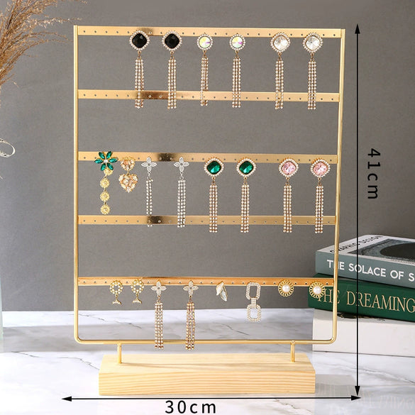 Metal Wrought Iron Jewelry Rack For Earrings Display Advanced Sense Style